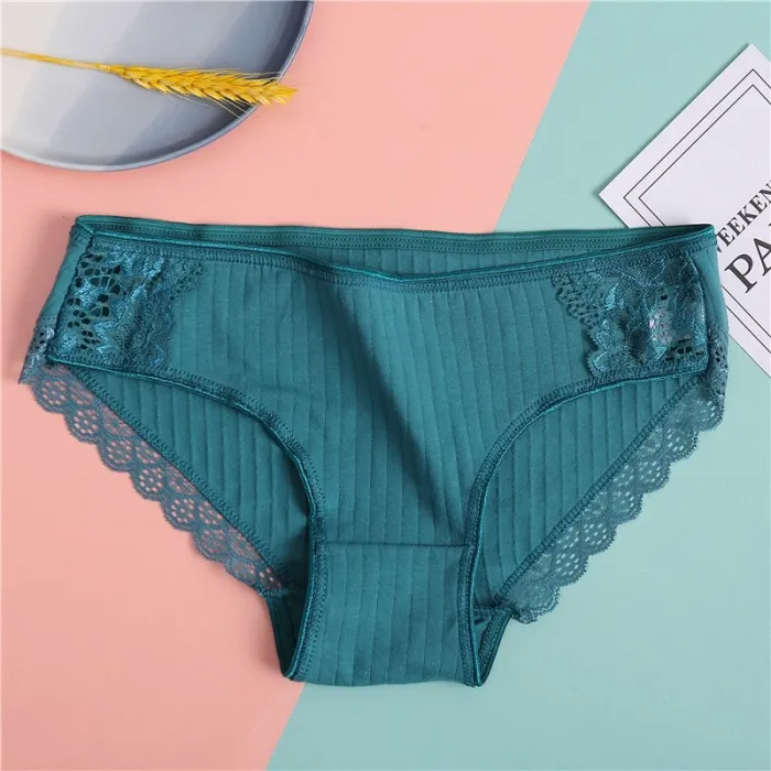 New Sexy Lace Panties For Women Girls Underwear Cotton Panty 2019 Soild Elasticity Comfortable Low-Rise Lingerie Panties M L XL