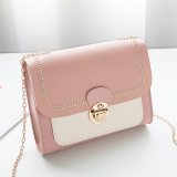 Stitching women's summer shoulder bag chain PU leather ladies messenger bag female small square bag clutch bags 2020 handbags