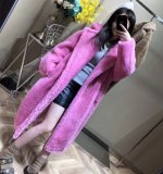 100% Alpaca Real Fur Coat Women Winter Suit Collar Long Nature Teddy Bear Fur Coats Overcoat Female Genuine Furs Jacket