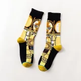 Men Socks New Star Wars Movie Socks Master Yoda Cosplay Socks Wookiee Jedi Knight Novelty Women Socks Soft Sox Dropshipping Gift