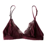 Unlined Smooth Women Female Bralette Sexy Lace Comfortable Wirefree Ladies Bra One Piece Bikini Bras Light Weigt Breathable