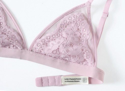 Hot Girls Lace Bra Sexy Embroidery Floral Translucent Bra Women Underwear White Black Bralette Wireless Seamless brassiere