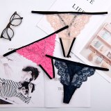 8color Gift full beautiful lace Women's Sexy lingerie Thongs G-string Underwear Panties Briefs Ladies T-back  3pcs/Lot xah11