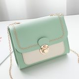 Stitching women's summer shoulder bag chain PU leather ladies messenger bag female small square bag clutch bags 2020 handbags