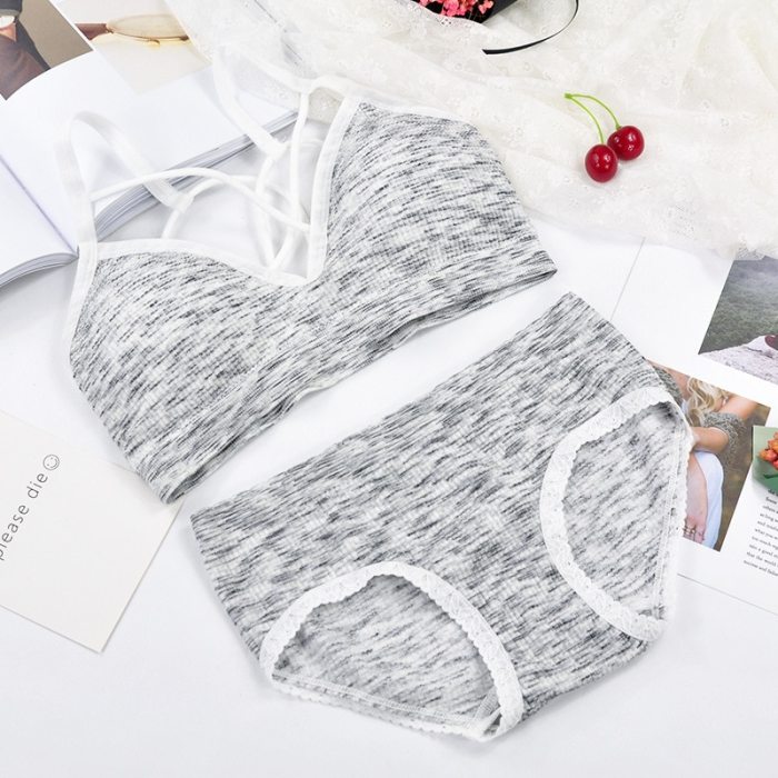 Seamless Active Bra  Set Fashion Bra Briefs Set For Women Lingerie Push Up Bralette With Pads Free Siz Sports Underwear Set