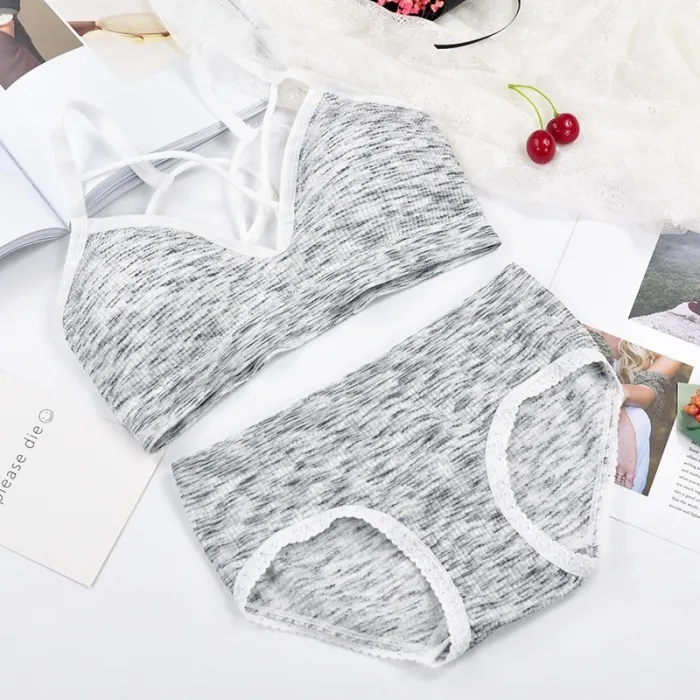 Seamless Active Bra  Set Fashion Bra Briefs Set For Women Lingerie Push Up Bralette With Pads Free Siz Sports Underwear Set