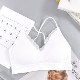 CHRLEISURE  Bralette Fitness Lace Thin Shoulder Strap Underwear Women Anti-light Shockproof Push Up Bra