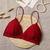 Seamless Soft Sexy Bras for Women Thin Strap Wireless Push Up Bra Backless Comfort Underwear Bralette Sexy Lingerie