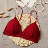 Seamless Soft Sexy Bras for Women Thin Strap Wireless Push Up Bra Backless Comfort Underwear Bralette Sexy Lingerie
