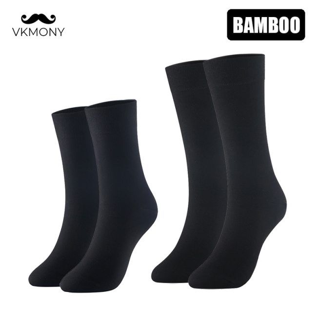 Bamboo socks solid color men socks 6pairs/lot man long boot business socks UK SIZE 7-11 EUR SIZE 40-46