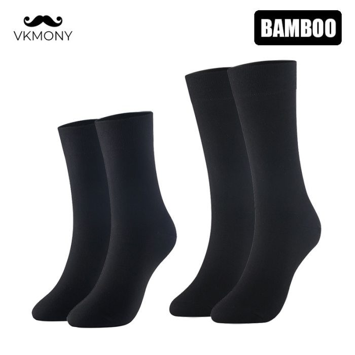 Bamboo socks solid color men socks 6pairs/lot man long boot business socks UK SIZE 7-11 EUR SIZE 40-46