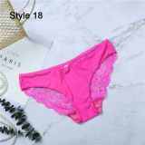 Fashion Women's Sexy Lace Panties Seamless Underwear Briefs Leopard Ice Silk for Girls Bikini Cotton Crotch Transparent Lingerie
