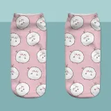 3pcs/Lot Teeth Purple SKULL Print Sock Cute Floral Socks Women Harajuku Art Socks Funny Cotton Kawaii Ankle Happy Socks White