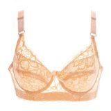 Meizimei Deep V Sexy Lingerie Lace Bras for Women thin Intimate Floral Plus Size Underwire Super Push up bhBrassiere Girl lady