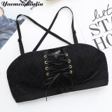 Women Lace Strapless Bra For Dress Super Push Up Invisible Backless Criscross Bra Small Breast Sexy Brassiere