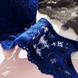 DERUILADY Lace Floral Lingerie Set Push Up Bra Women Comfort Adjusted Bra And Panty Set Sexy Backless Wireless Underwear Set