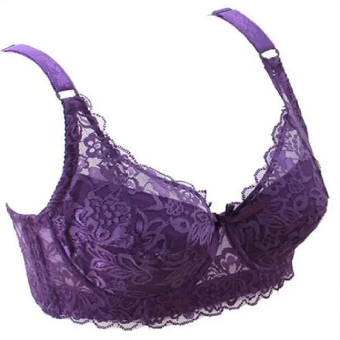 Plus size Foreign Trade Ultra-thin Lace Sexy Thin Cotton Cup Plump Big Push Up Bra  Bralette Encaje Sexy Bra modis lingerie