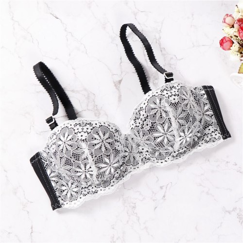 2018 underwire half cup 1/2  sexy bra size AB 70-85 padded push up underwear for women