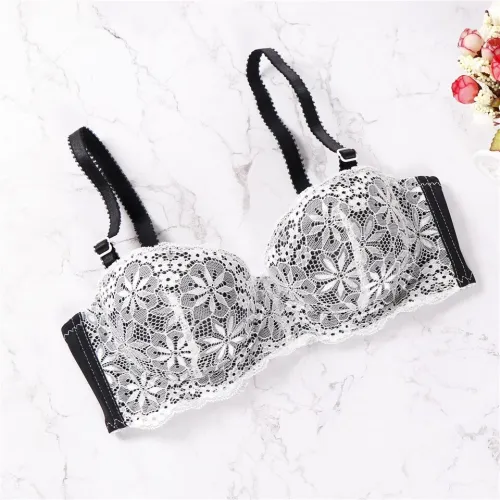 2018 underwire half cup 1/2  sexy bra size AB 70-85 padded push up underwear for women