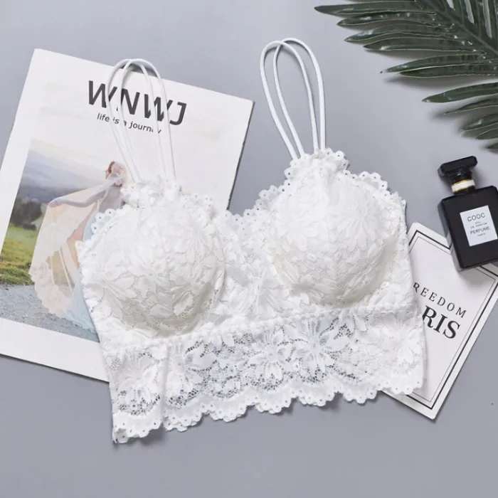 2020 New Arrival Women Push Up Wireless Lace Bra Top Women Plus Size Bralette Underwear Lingerie Full Cup