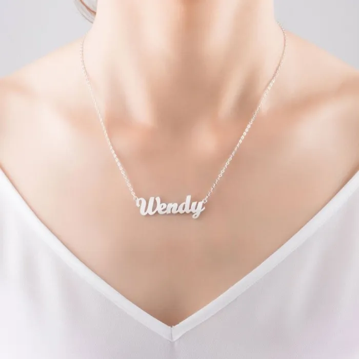 Stainless Steel Choker Custom Name Necklace Personalized Jewelry Men Handmade Nameplate Pendant Necklaces Women Best Friend Gift