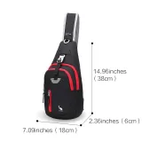 Chest Shoulder Sling Bag Men's Bag One Strap Lightweight Female Bag Pouch Day Bag for Travel Outdoor Bags