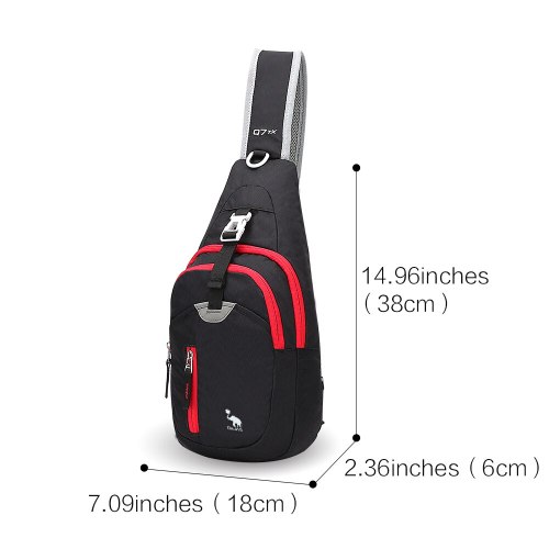 Chest Shoulder Sling Bag Men's Bag One Strap Lightweight Female Bag Pouch Day Bag for Travel Outdoor Bags