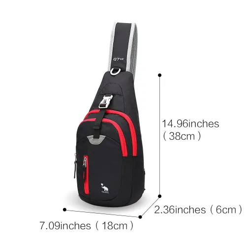 Chest Shoulder Sling Bag Men's Bag One Strap Lightweight Female Bag Pouch Day Bag for Travel Outdoor Bags