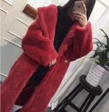 100% Alpaca Real Fur Coat Women Winter Suit Collar Long Nature Teddy Bear Fur Coats Overcoat Female Genuine Furs Jacket