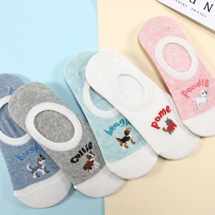 28 Style 10 Piece=5 Pairs/lot Cute Harajuku Animal Socks Women Summer Korean Cat Bear Rabbit Funny Low Cut Ankle Sock Happy Sox