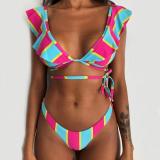 Rubylong 2019 Ruffles Bikini Women Sexy Vintage Swimsuit Brazilian Thong Bikini Set Female Retro Swimwear Push Up Bathing Suit