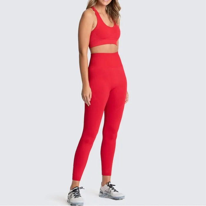 2020 Women's Yoga Set Seamless Sportswear 2-Piece Gym Yoga Clothes Sports Bra + Leggings Running Wear Skinny Sports Set Suits L