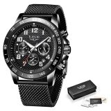 Men's Watch Quartz Clock Male Fashion Stainless Steel Wristwatch with Auto Date Design Casual Business New Watch