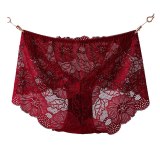 Underwear Women Plus Size Sexy Lace Panties Transparent Briefs Seamless Lingerie Lady Panties Cotton High-Rise For Weight 100KG