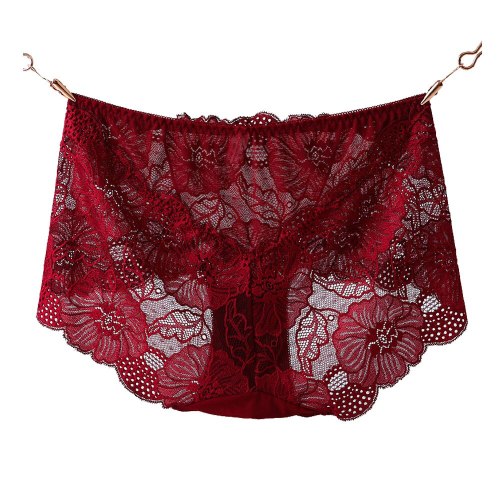 Underwear Women Plus Size Sexy Lace Panties Transparent Briefs Seamless Lingerie Lady Panties Cotton High-Rise For Weight 100KG