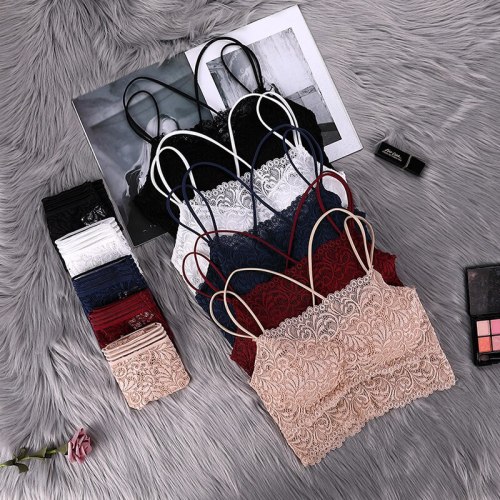 Transparent Lace Bra and Panty Set Women Sexy Lingerie Intimates Ladies Underwear Set Fashion Bra & Brief Sets Solid Color