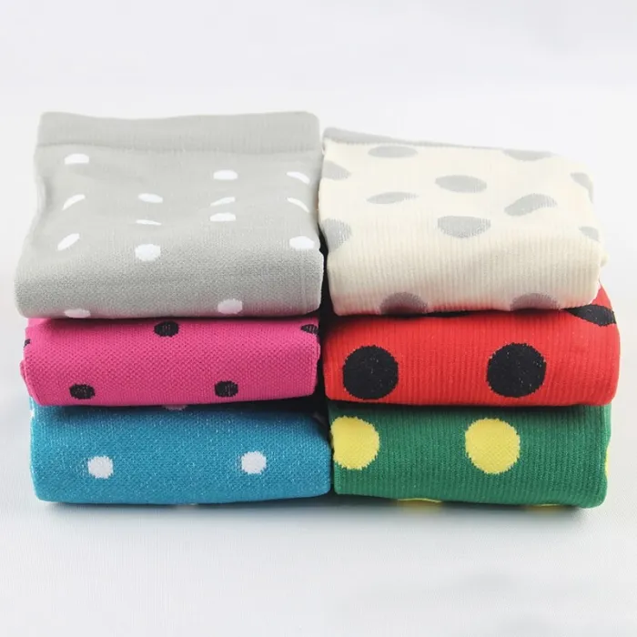 Compression Socks Men Women Nylon Yarn Outdoor Sports High Long Tube Stockings Running Socks Happy Dot Marathon Unisex Fun