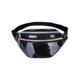 2019 Holographic Women Silver Laser Bum Bag Travel Shiny Waist Bags Fashion Girls Pink Leather Hologram Hip Bag