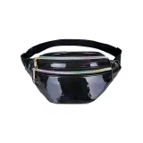 2019 Holographic Women Silver Laser Bum Bag Travel Shiny Waist Bags Fashion Girls Pink Leather Hologram Hip Bag