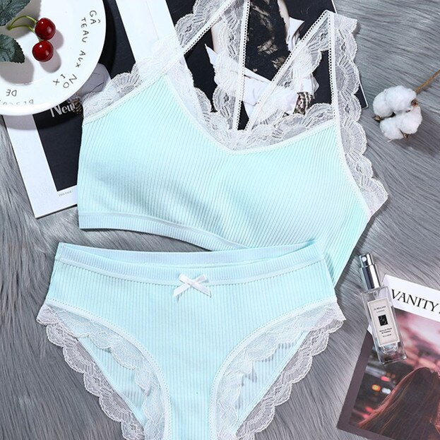 Sexy High-end Romantic Temptation Bra Set Women Fashion Stripes Underwear Set Push Up Bra and Panties Set