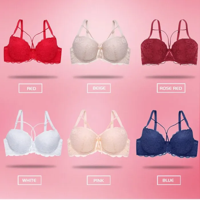 FINETOO Sexy Lace Bra Fashion Racerback Floral Bras For Women B C Cup Underwire Lingerie Bralette Female Bow Brallete Brassiere