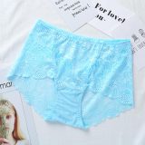 Underwear Women Plus Size Sexy Lace Panties Transparent Briefs Seamless Lingerie Lady Panties Cotton High-Rise For Weight 100KG