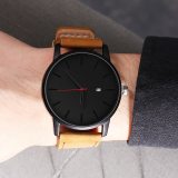 Men's Watch Sports Minimalistic Watches For Men Wrist Watches Leather Clock