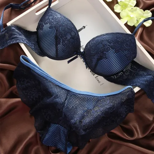 6 colors brassiere set sexy lace bra sets comfortable underwear set solid crop top female lingerie for women underwire push up