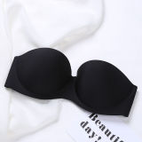 wireless women fashion size d soft black seamless lingerie strapless invisible sexy bralette bra push up