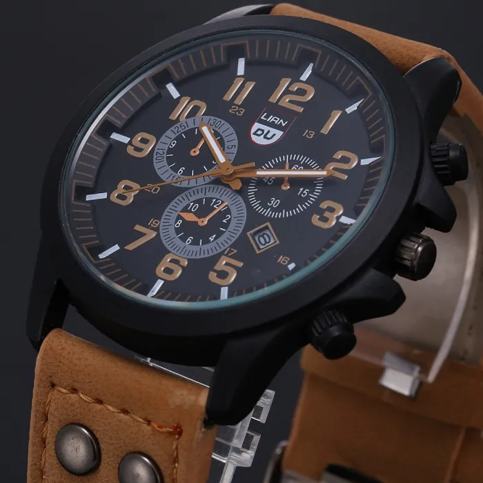 2019 Vintage Classic Watch Men Watches Stainless Steel Waterproof Date Leather Strap Sport Quartz Army relogio masculino
