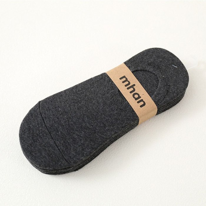 5Pair Fashion Happy Men Boat Socks Summer Autumn Non-slip Silicone Invisible Cotton Socks Male Ankle Sock slippers Meia