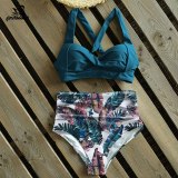 Sexy High Waist Bikini 2020 Halter Plus Size Swimwear Women Swimsuit Female Bikini Set Bodysuit Bathing Suit Summer biquini XXL