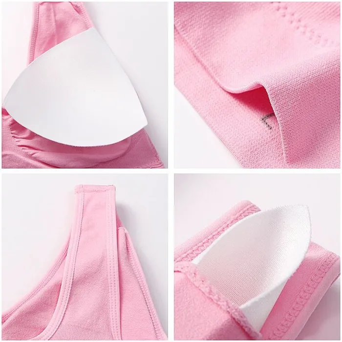 Queenral Plus Size Bras For Women Seamless Bra With Pads Big Size 5XL 6XL Bralette Push Up Brassiere Bra Vest Wireless BH
