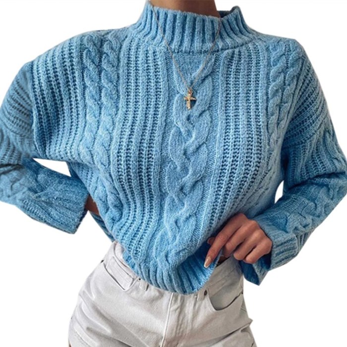 Knitted Turtleneck Sweater Women Autumn Ladies Solid Pullover Sweater Korean Style Female Long Sleeve Knit Jumpers Femme